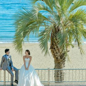 熱海フォトウェディング　熱海前撮り　ビーチ前撮り