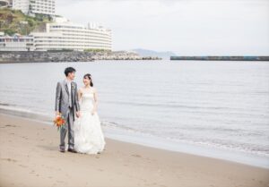 熱海ビーチフォトウェディング　前撮り　人気スポット